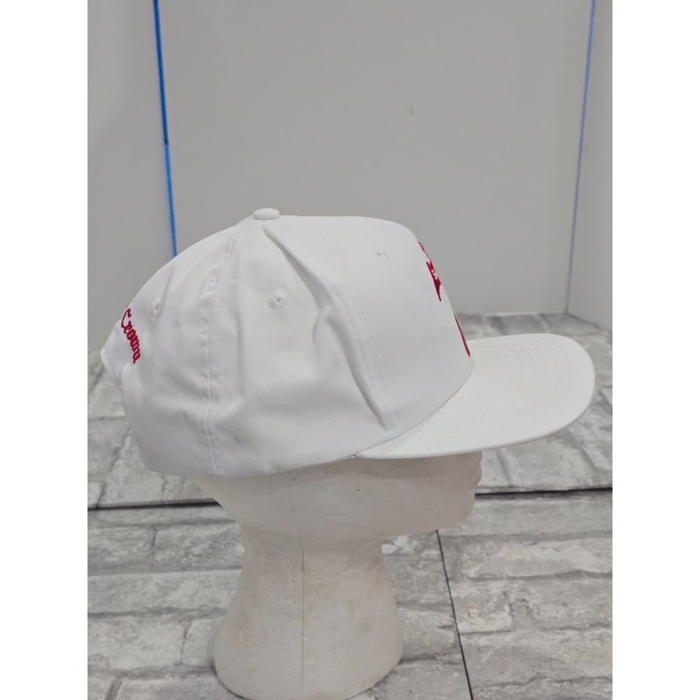 Vintage Seagrams 7 Crown White Red Snapback Trucker Baseball Hat Whiskey - Picture 5 of 8